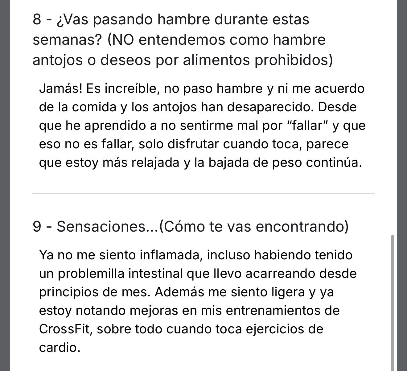 Testimonio: no paso hambre