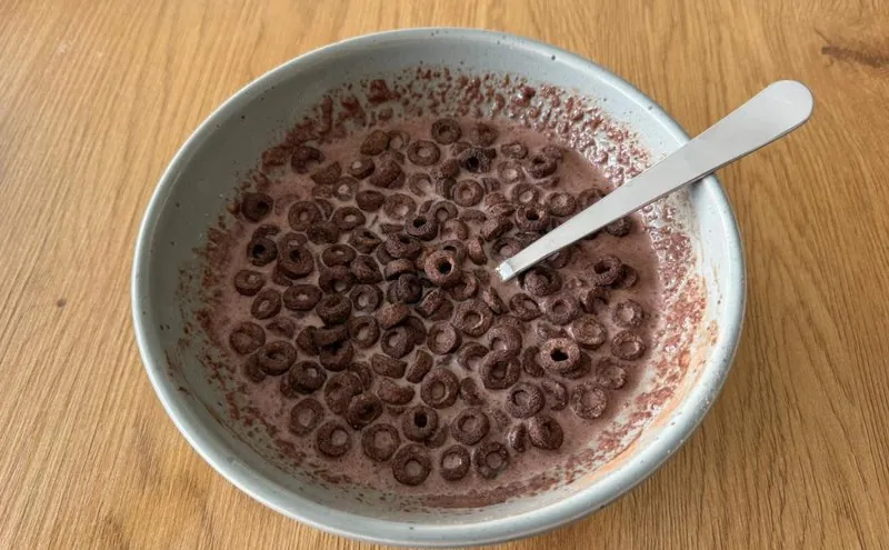 Leche con cereales y proteína